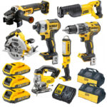 Dewalt 18v XR 7 Piece Kit - 3 x 2.0ah Batteries