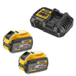 DeWalt DCB547 18V/54V XR Flexvolt 9.0Ah Li-Ion Batteries Twin Pack & DCB118 18v / 54v XR Flexvolt Intelligent Fast Battery Charger