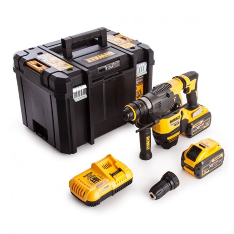 DeWalt DCH334X2 54V Flexvolt SDS+ Hammer Drill Kit (2 x 9.0Ah Batteries, Charger & Case) DeWalt DCH334X2 54V Flexvolt SDS+ Hammer Drill Kit (2 x 9.0Ah Batteries, Charger & Case)