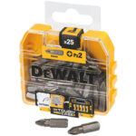 Dewalt DT71521-QZ Dewalt PZ2 25mm Screwdriver Bit Box – Pack of 25