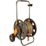 Hozelock 2434 Wheeled Floor Standing Assembled Hose Cart with 30m Hose