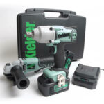 Kielder KWT-TPK-04 18V Impact Wrench & Angle Grinder Pack 2 X 5.0AH Batteries