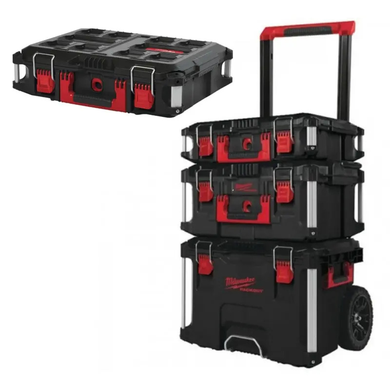 Milwaukee 4932464244 3 Piece PACKOUT Storage System Set & 4932464080 PACKOUT Box 3 Toolbox System Milwaukee 4932464244 3 Piece PACKOUT Storage System Set & 4932464080 PACKOUT Box 3 Toolbox System
