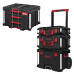 Milwaukee 4932464244 3 Piece PACKOUT Storage System Set & 4932472130 PACKOUT 3 Drawer Tool Box
