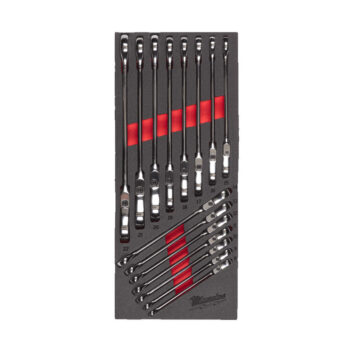 Milwaukee 4932479829 Maxbite Flex Head Ratcheting Spanner Set Foam Insert