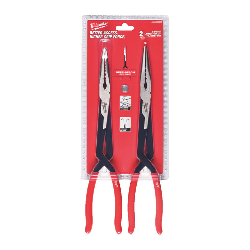 Milwaukee 4932492499 2pc Long Reach Pliers Set Milwaukee 4932492499 2pc Long Reach Pliers Set