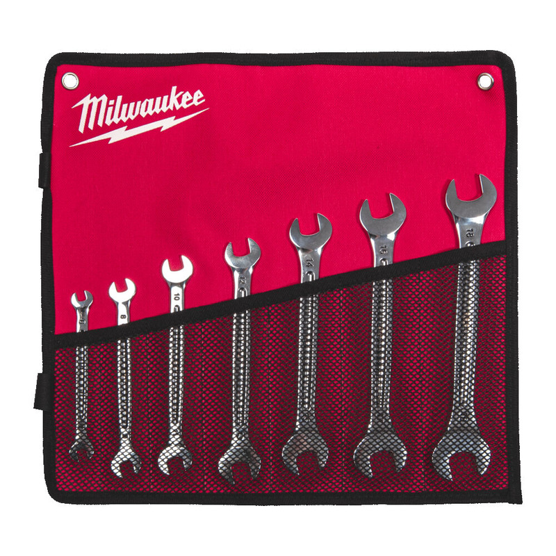Milwaukee 4932492713 7pc Double Open Spanner Set Milwaukee 4932492713 7pc Double Open Spanner Set