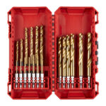 Milwaukee 4932493866 19pc Shockwave HSS-G Tin Red Hex, Metal Drill Bit Set