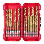 Milwaukee 4932500420 Red Hex Shockwave HSS-TIN Metal Drill Bit Set – 25 Pieces