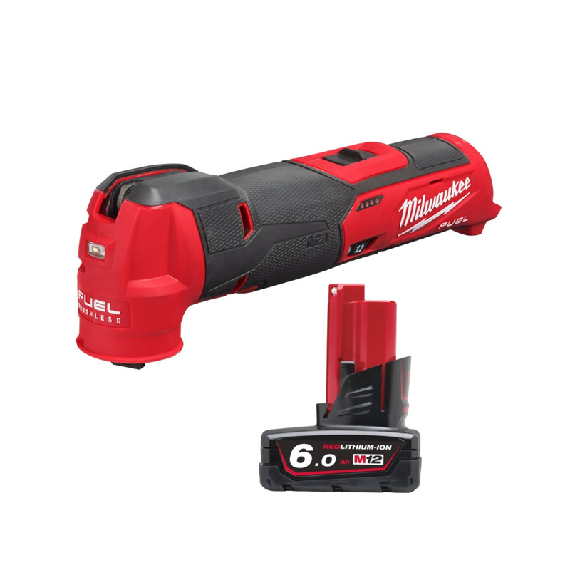 Milwaukee M12FMT-0 12V Fuel Brushless Multi-Tool (Body Only) & M12B6 6.0Ah Battery Milwaukee M12FMT-0 12V Fuel Brushless Multi-Tool (Body Only) & M12B6 6.0Ah Battery