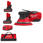 Milwaukee M12FROS5-5 12v Fuel 150mm Random Orbital Sander 5mm Orbit Kit - 2 x 5.0ah Batteries, Charger & Bag