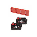 Milwaukee M18B4 18V 4.0Ah RedLithium-Ion Batteries (Twin Pack) + Milwaukee Battery Holder