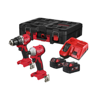 Milwaukee M18BLPP2D3-502P 18v Brushless Twin Pack - 2 x 5.0ah Batteries in Packout