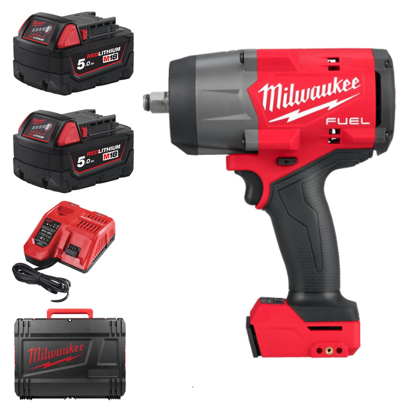 Milwaukee M18FHIW2F12-502X 18v Fuel 1/2" High Torque Impact Wrench with Friction Ring Kit Milwaukee M18FHIW2F12-502X 18v Fuel 1/2" High Torque Impact Wrench with Friction Ring Kit