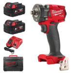 Milwaukee M18FIW2F38-502X ‘FUEL’ 3/8″ Compact Impact Wrench Kit 2 x 5.0AH Batteries