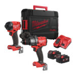Milwaukee M18FPP2A3-502X Fuel M18FPD3 Combi & M18FID3 Impact Twin Kit 2 x 5ah Batteries