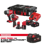 Milwaukee M18FPP2AQ2-564P 18v 1/2" / 12v 3/8" Fuel Impact Wrench Twin Kit Packout Case (CLAIM FREE 5.0AH BATTERY VIA MILWAUKEE REDEMPTION)