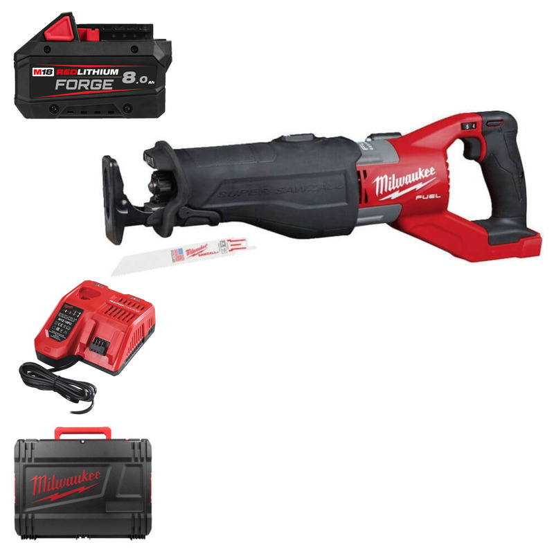 Milwaukee M18FSX-801C 18v Fuel Sawzall Kit - 8ah Forge Battery, Charger and Case Milwaukee M18FSX-801C 18v Fuel Sawzall Kit - 8ah Forge Battery, Charger and Case