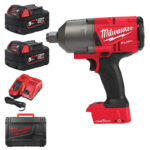 Milwaukee M18ONEFHIWF34-502X 18V One Key Fuel 3/4″ Friction Ring Impact (2 x 5.0Ah RedLithium-Ion Batteries)