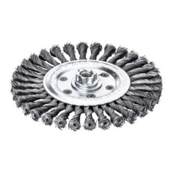 Milwaukee Wheel Brushes For Small Angle Grinder Knotted - 0.5mm Wire Gauge