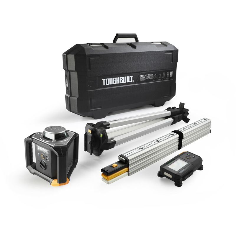 Toughbuilt TB-H2S4-LL-M150-R1 Rotary Laser Level Kit and Rolling Laser Receiver Toughbuilt TB-H2S4-LL-M150-R1 Rotary Laser Level Kit and Rolling Laser Receiver