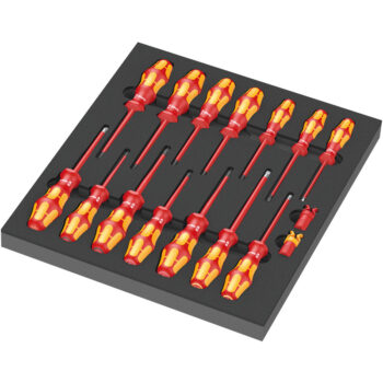 Wera 9711 Foam Insert VDE Screwdriver Set 1, 16pc