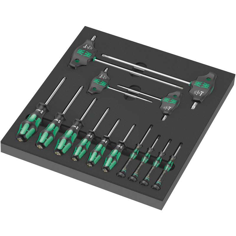 Wera 9712 Foam Insert TORX® HF Screwdriver Set 1, 14pc Wera 9712 Foam Insert TORX® HF Screwdriver Set 1, 14pc