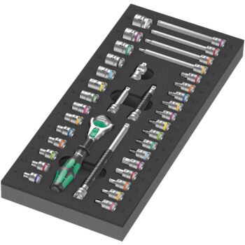 Wera 9720 Foam Insert 8000 A Zyklop 1/4" Ratchet Set 1, 37pc