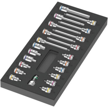 Wera 9723 Foam Insert Zyklop B 3/8" Bit Socket Set 1, 22pc