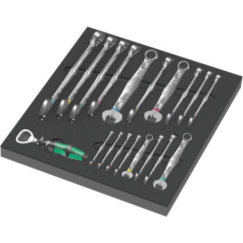 Wera 9731 Foam Insert 6003 Joker Ring Spanner Set 1, 19pc